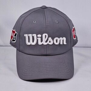Wilson Golf Cap Hat Mens Gray WS Logo Adjustable‎ Snapback Sportswear New